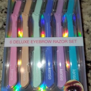 Kensie 6 Deluxe Eyebrow Razor Set NIB